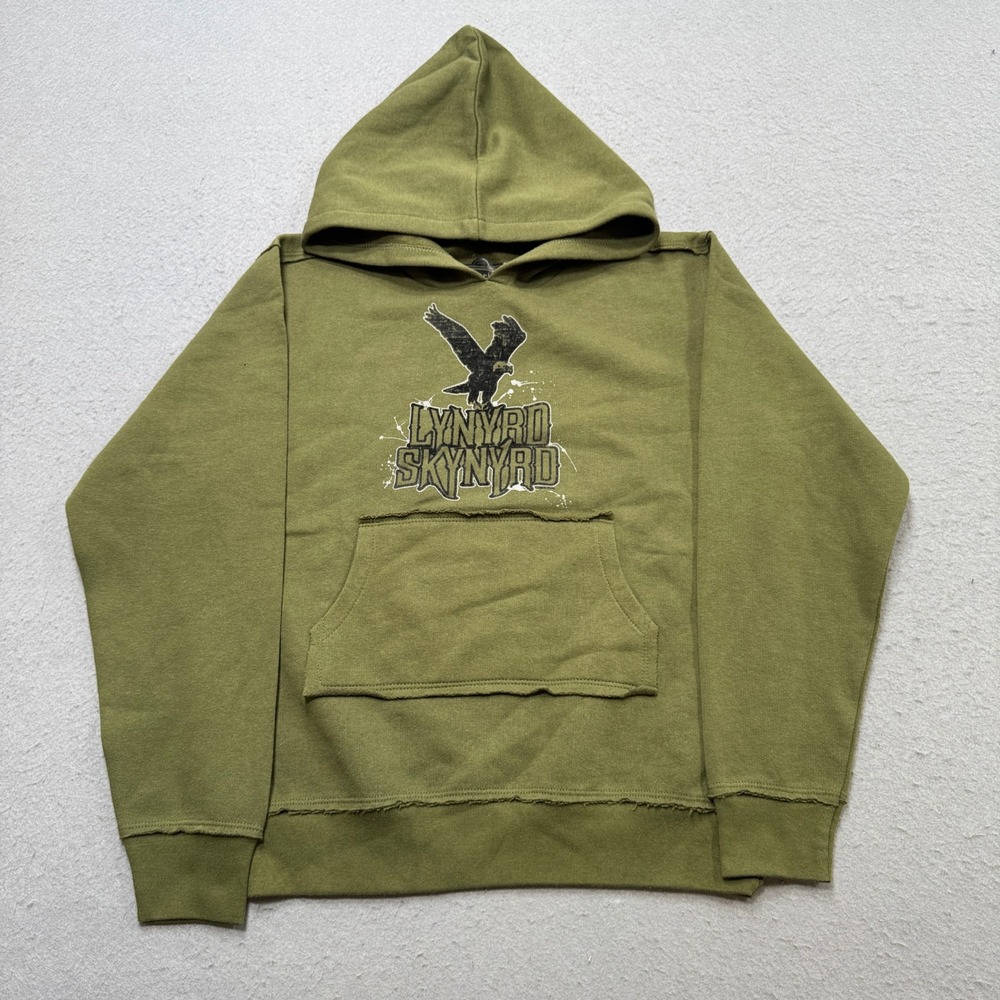 Winterland Classic Rock Hoodie Women's XL Olive Green Graphic Pullover Skater